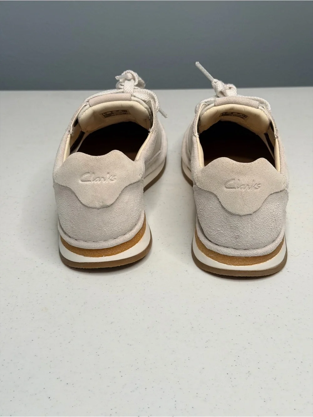 Clarks Women's Cream and Tan Sneakers - Picture 4 of 10